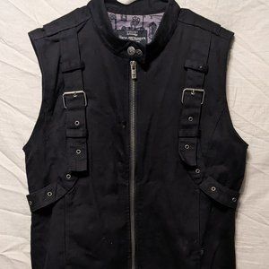 Battle vest template / men's M black vest